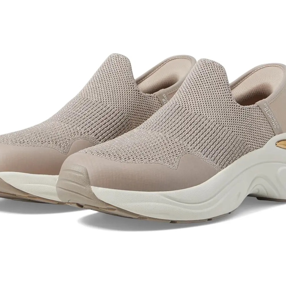 Skechers Beige Slip-On Sneakers